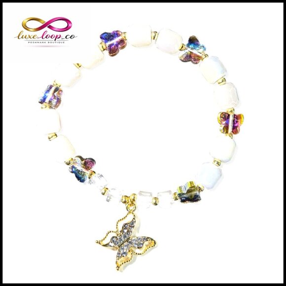 Jewelry - Butterfly Crystal Stretch Bracelet Women's Jewelry Gift